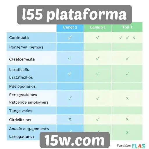 Comparativo entre L55 plataforma e concorrentes